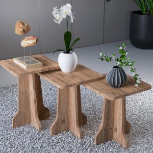 Lurus 3 Lü Zigon Sehpa Atlantik Çam