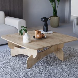 Geometrik Paris Orta Sehpa - Safir Meşe